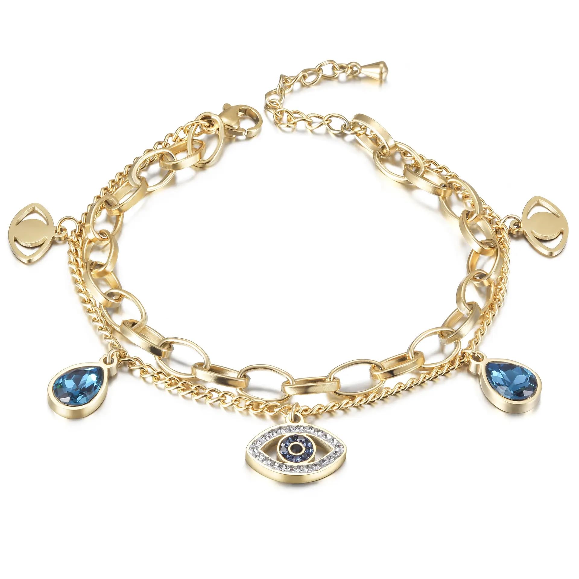 MEENAZ evil eye bracelet for woman Evil Eye Bangles for women Anti Tarnish Stylish Adjustable hand Rose gold Bracelet for girls Kada for Women Magnet Accessories Jewellery friendship crystal -646 (B0CWXKP91H) Amazon Price History, Amazon Price Tracker