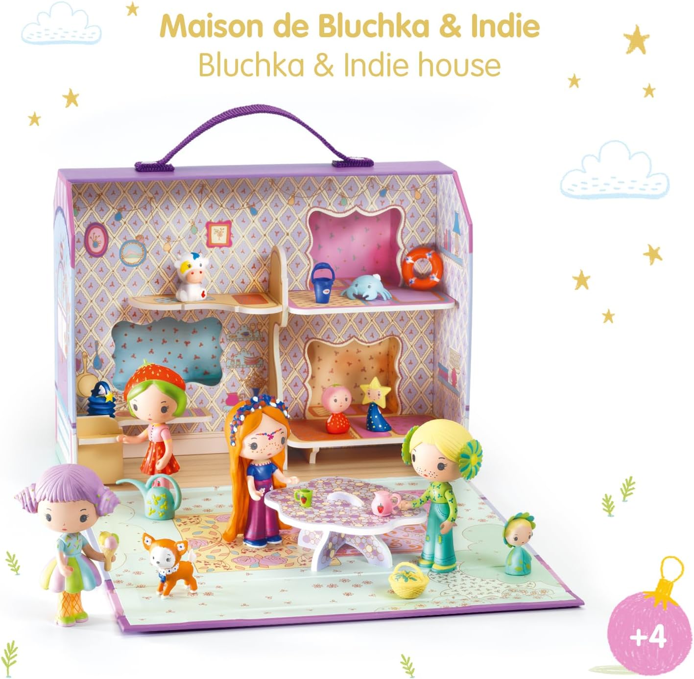 Djeco- Tinyli Bluchka & Indie House Dolls and Figures (36952)