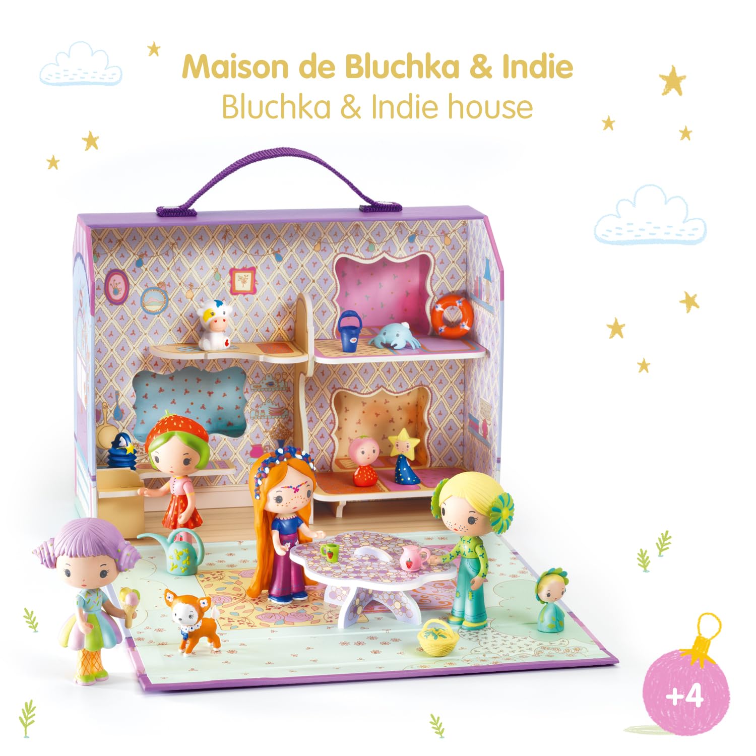 Djeco Tinyli Bluchka & Indie House Dolls And Figures - Collectible Articulated Character Toys