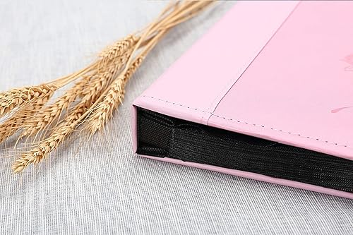 Miniatura 6 de Artmag Álbum de fotos de 4 x 6 pulgadas, 300 fotos, cubierta de cuero de gran capacidad, para bodas, álbumes de fotos familiares con capacidad para