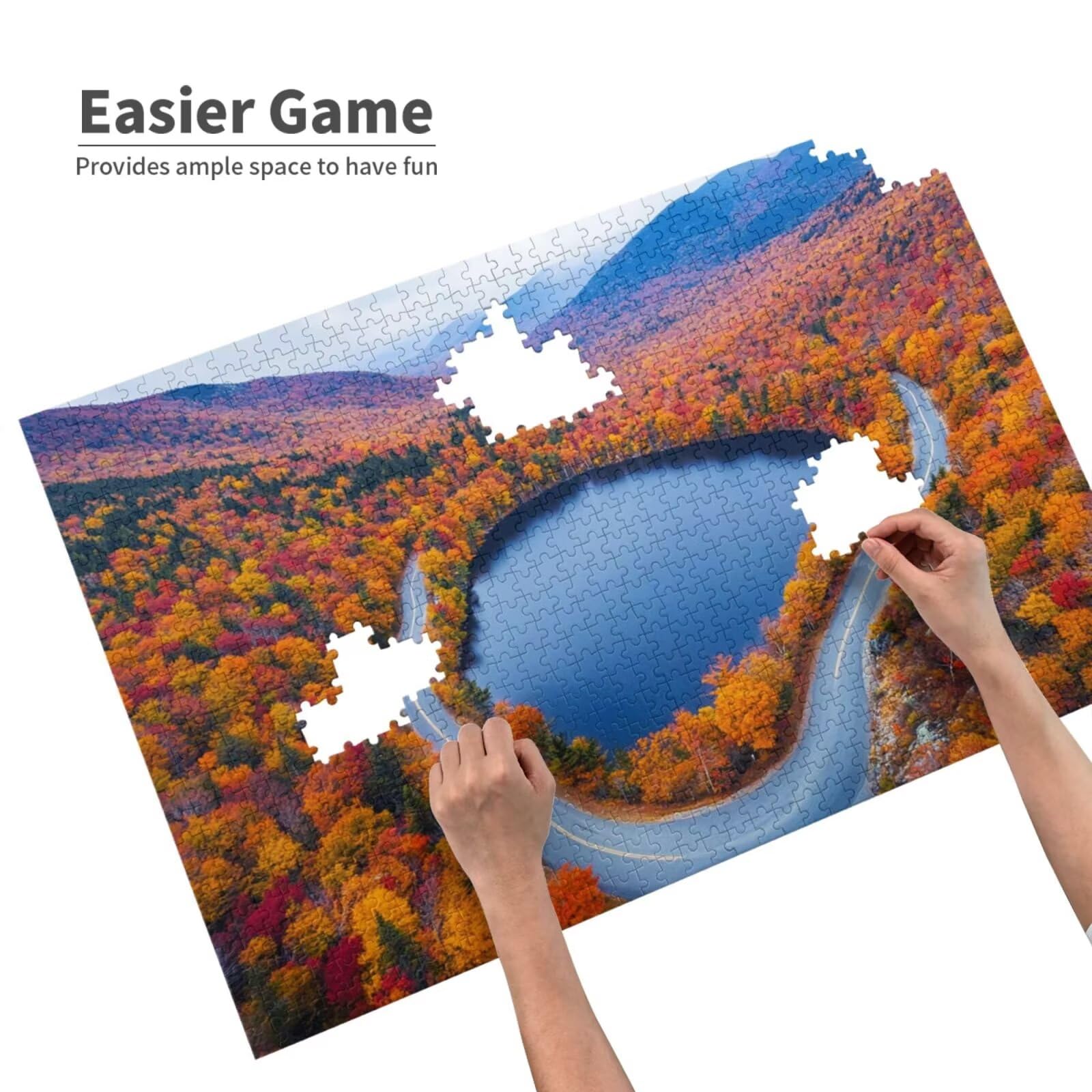 Puzzle natura, 6000 elementów, jezioro, puzzle dla dorosłych, z pudełkiem na prezent, duże drewniane puzzle dla dorosłych, gra zręcznościowa dla całej rodziny, prezenty dla kobiet, 105 x 180 cm, 1094y