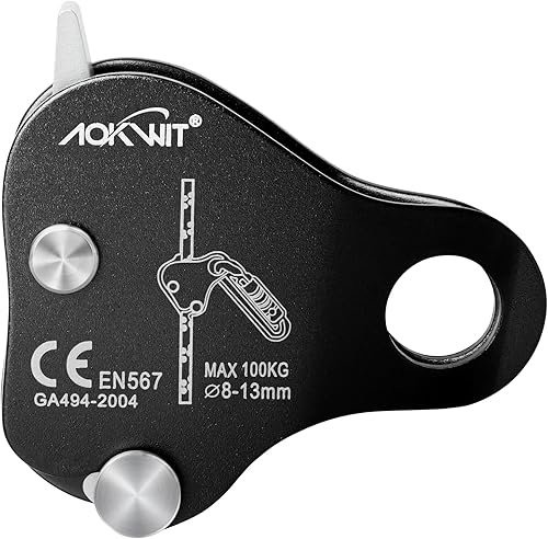 Vista 21 de Cuerda de escalada Ascender Grab Protección contra caídas Dispositivo de Belay Equipo de escalada de árboles, Equipo de rapel Ascensor de cuerda