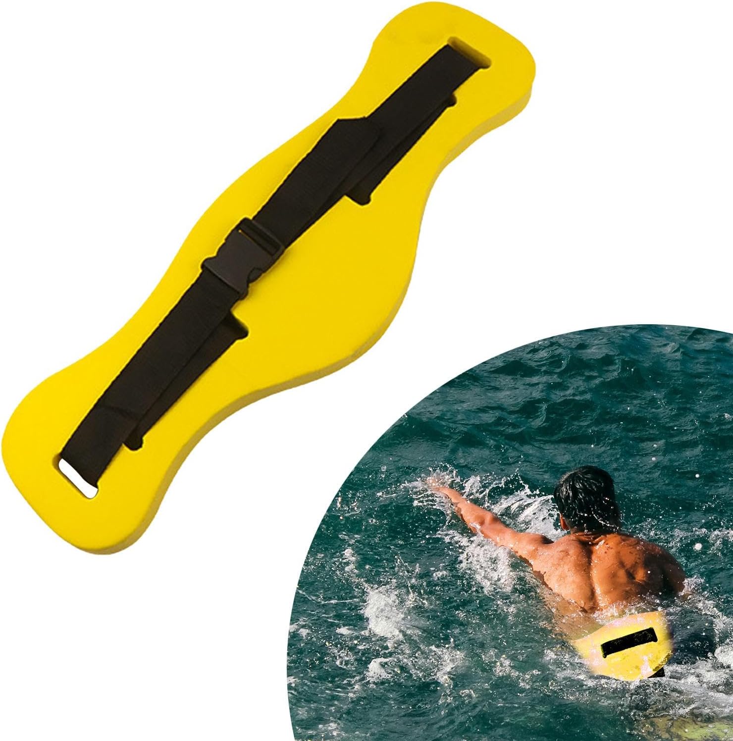 Swim Belt Swim Training Belt EVA Waterproof Pool Workout Portable Waist Swim Waistband Swimming Belt