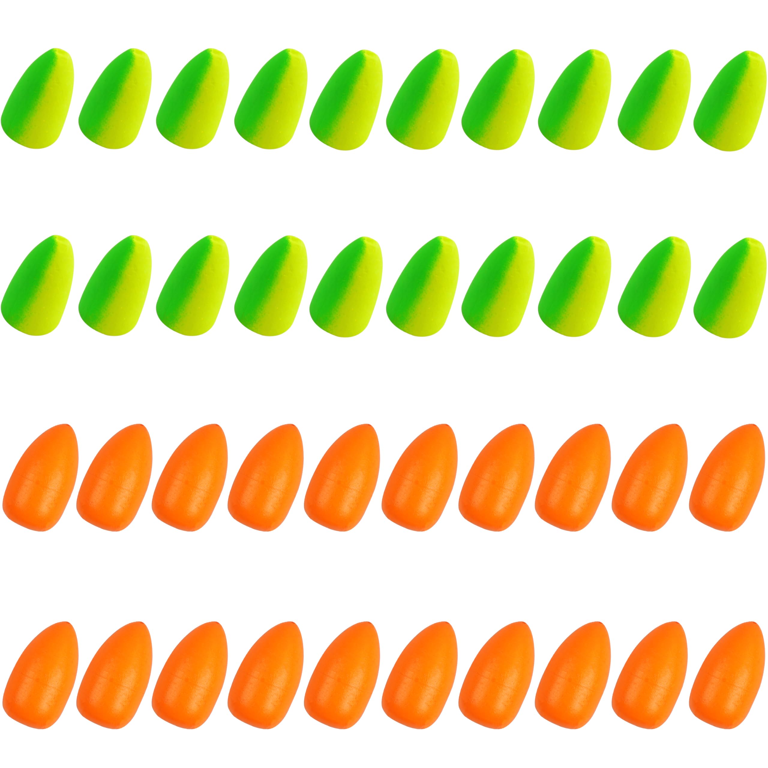 Fishing Floats Pompano Rig Floats,40pcs Foam Snell Floats Surf Pompano Rig Fishing Bullet Cylinder Pompano Floats Walleye Rig Live Bait Rig Line Float Making Accessories for Trout Catfish