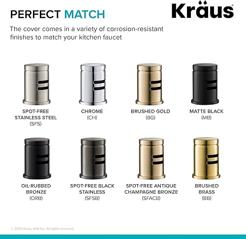 Miniatura 5 de KRAUS Espacio de aire para lavavajillas en bronce aceitado, KAG-1ORB