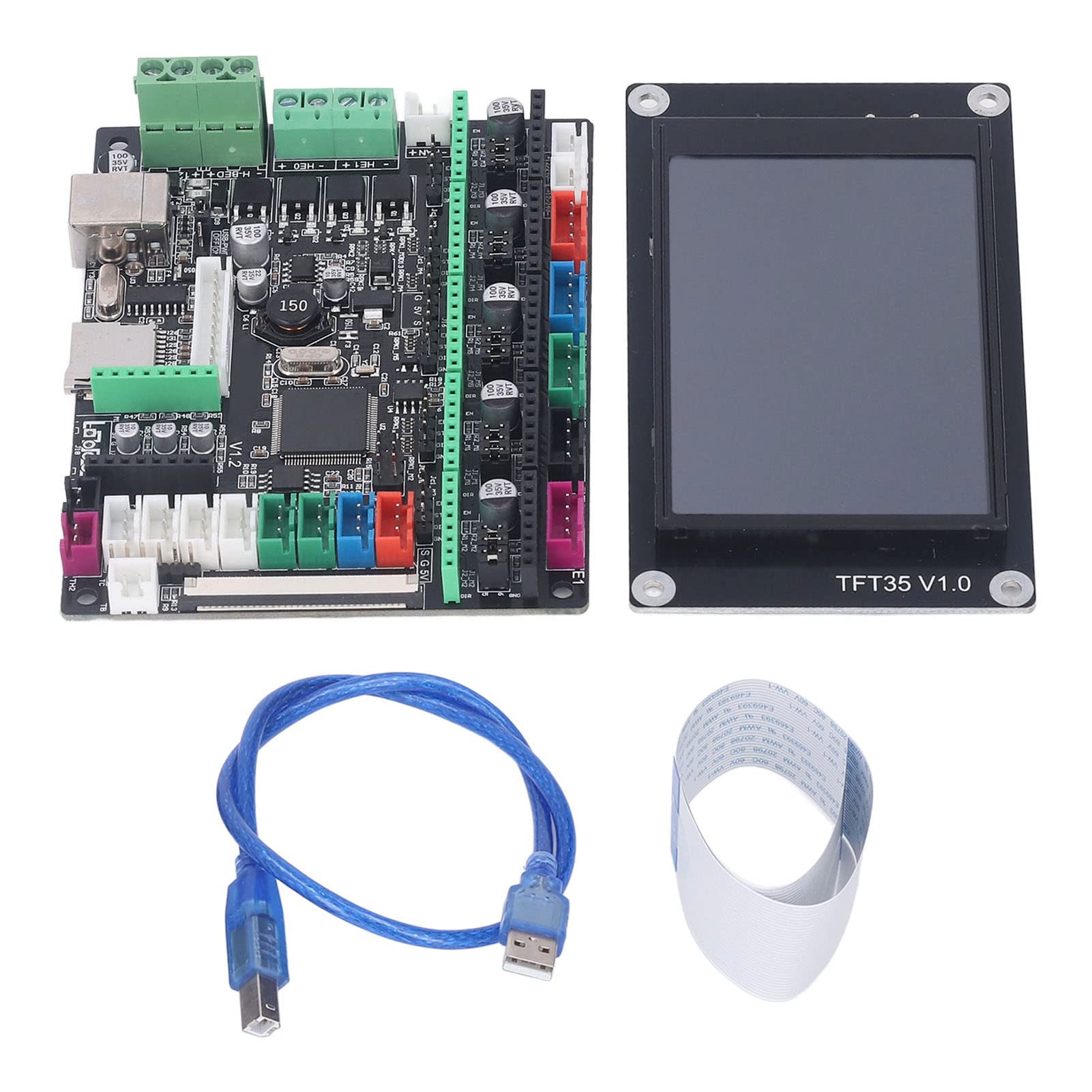 Fafeicy Scheda Madre Stampante 3D con TFT35 Touch Screen, Kit PCB per