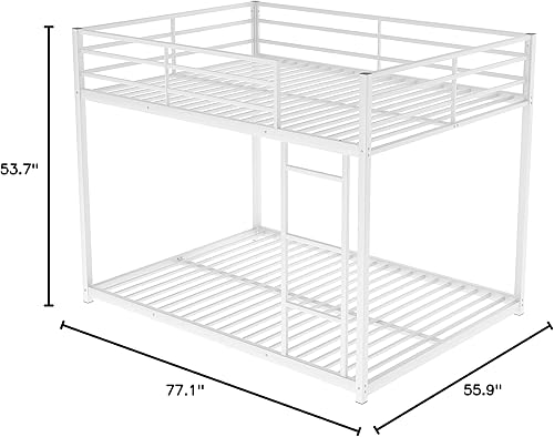 Miniatura 47 de Merax Litera de metal individual sobre individual, litera baja con escalera, color negro Negro -,plateado,Blanco,https://www.amazon.com/dp/undefined