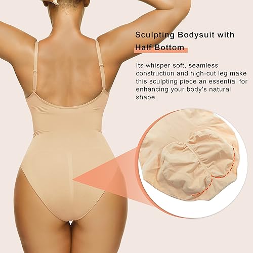 Miniatura 2 de SHAPERX - Body tipo faja moldeadora para mujer, con control de abdomen, sin costuras, para moldear la cintura, compresión del cuerpo