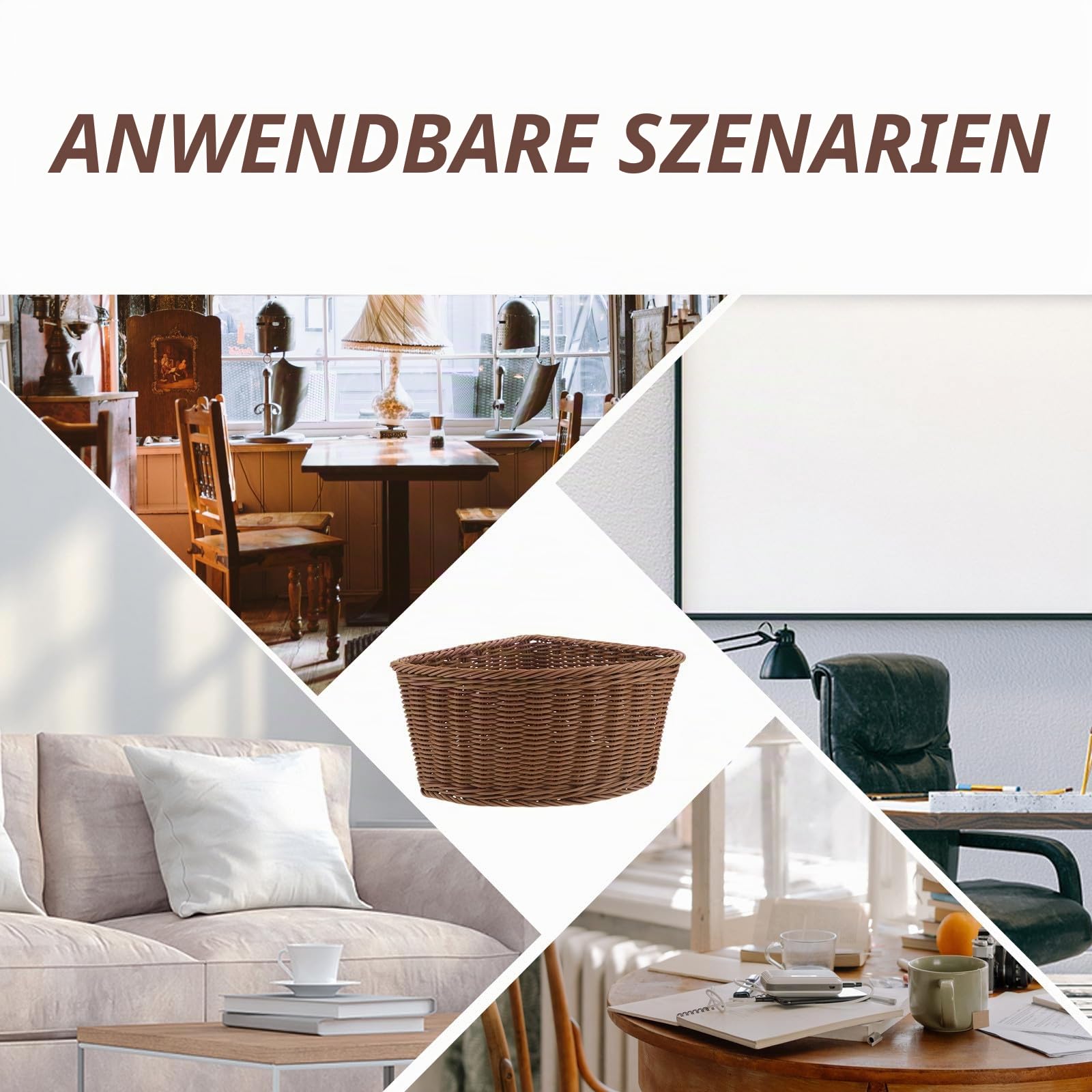 Alipis Dreieckiger Eckregal-Aufbewahrungsbehälter – Kleiderschrank-Organizerkorb für Snacks, Kleidung, Kleinigkeiten, Kosmetika – Badezimmer-Küchenkorb, handgewebt