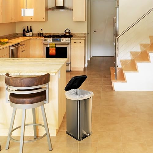 Miniatura 8 de Bolsas de basura meidong de 13 galones, grandes, altas y con cordón de cocina, fuertes y multiusos, para cubo de basura (5 rollos/95 unidades)