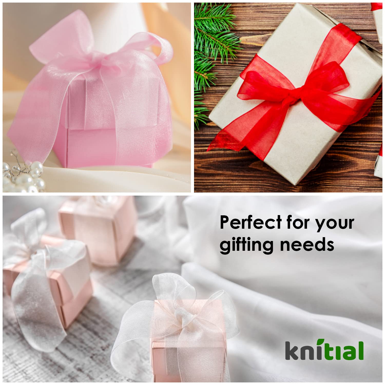 Amazon.co.jp: Knزシルバー オーガンジーリボン 1-1/2インチ x 50