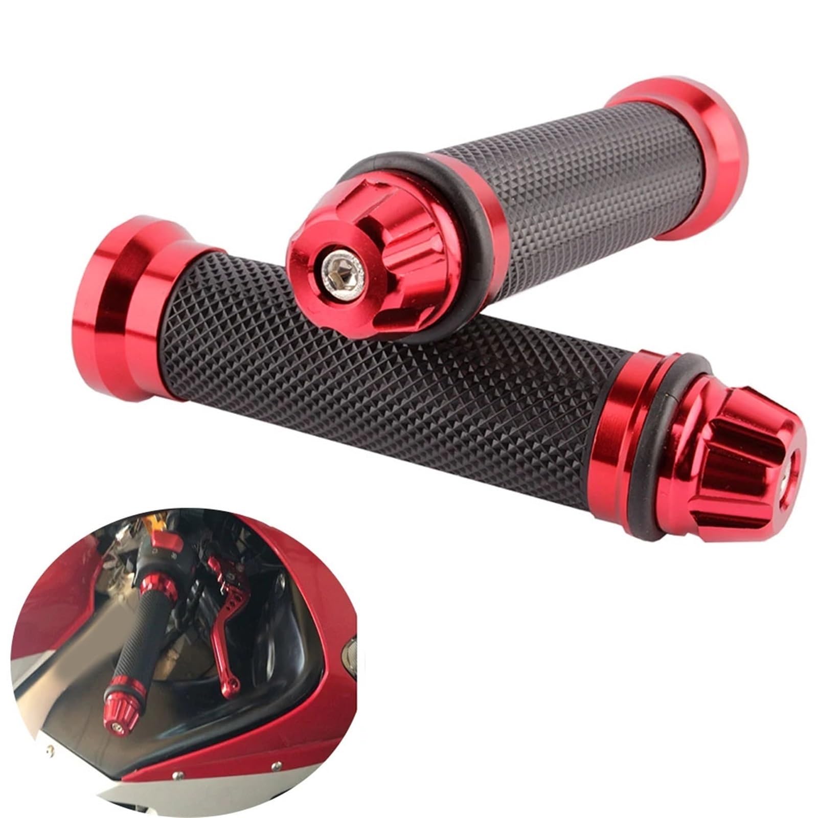 Manopole Per Manubrio In Gel Di Gomma Alluminio CNC Per Moto Per Modificate G5 Per Suzuki