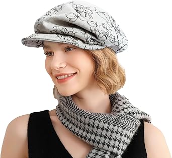 Womens Newsboy Hats Vintage Cabbie Hat Beret Paperboy Floral Painter Cap