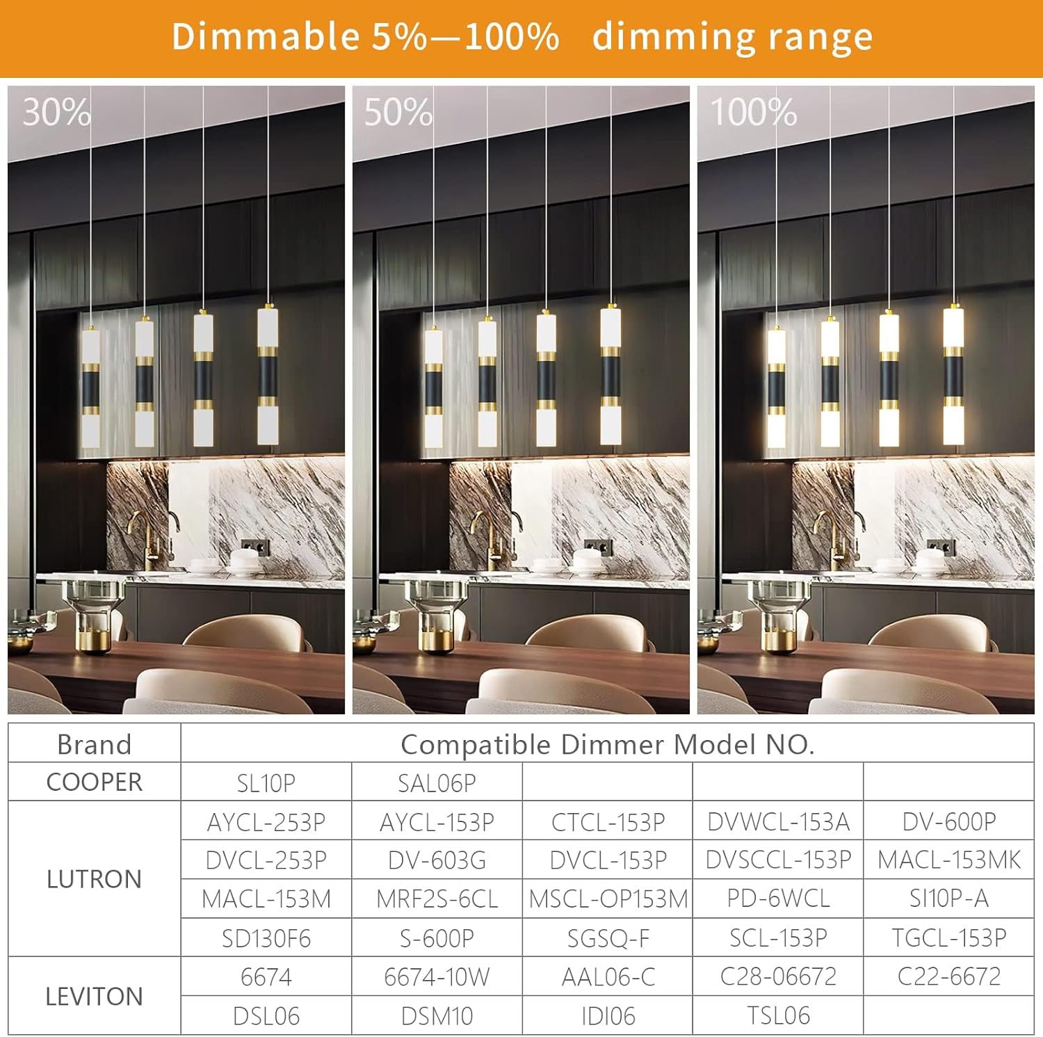 4-Light Modern Pendant Light Kitchen Island Light Fixture Dimmable LED Black Mini Pendant Lights Dinning Room Kitchen Black Gold Pendant Lighting