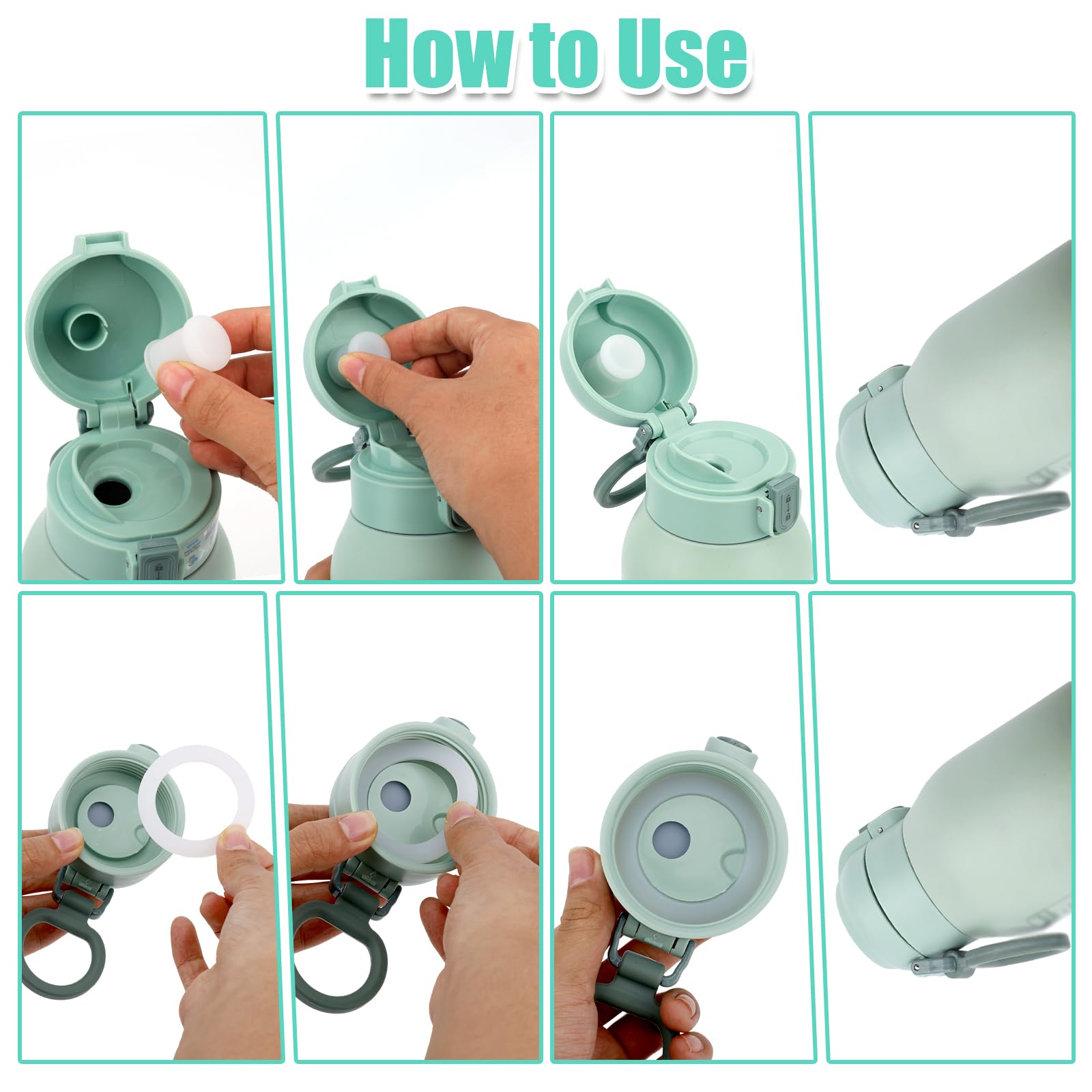 4pz Set di Accessori per Scaldabiberon Compatibile con Momcozy, Tappi Anti-Perdite e Anelli di Tenuta in Silicone Senza BPA per Scaldabiberon Portatile da 500ml