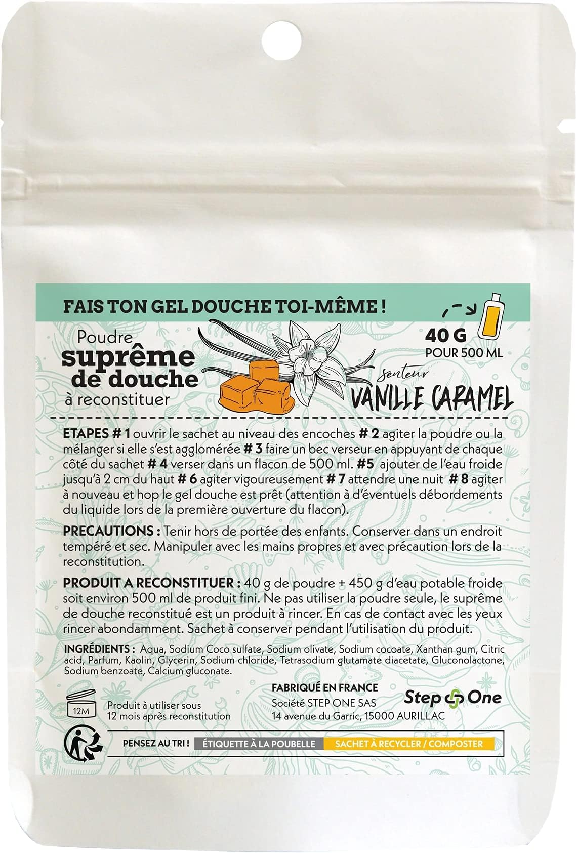 STEP ONEVanilla Caramel Shower Gel Powder 40g