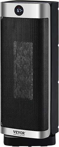 Miniatura 9 de VEVOR Calentador eléctrico de espacio con termostato de cerámica rápido y silencioso, control remoto, temporizador de 12 horas, protección contra