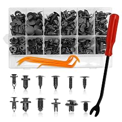 240pcs Car Plastic Push Pin Rivet Fasteners Car Retainer Clips Plastic Fasteners Kit with Remover Tool Assortment Universal