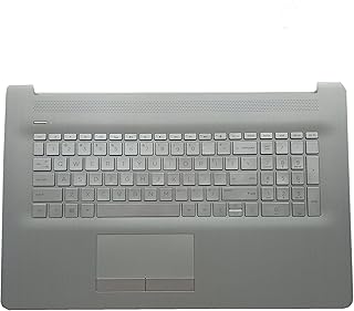 Replacement for HP 17BY 17-by 17CA 17-CA Laptop Upper Case Palmrest Backlit Keyboard Touchpad Assembly Part with ODD L92783-001 6070B1308113 Top Cover Sliver 2020 Year