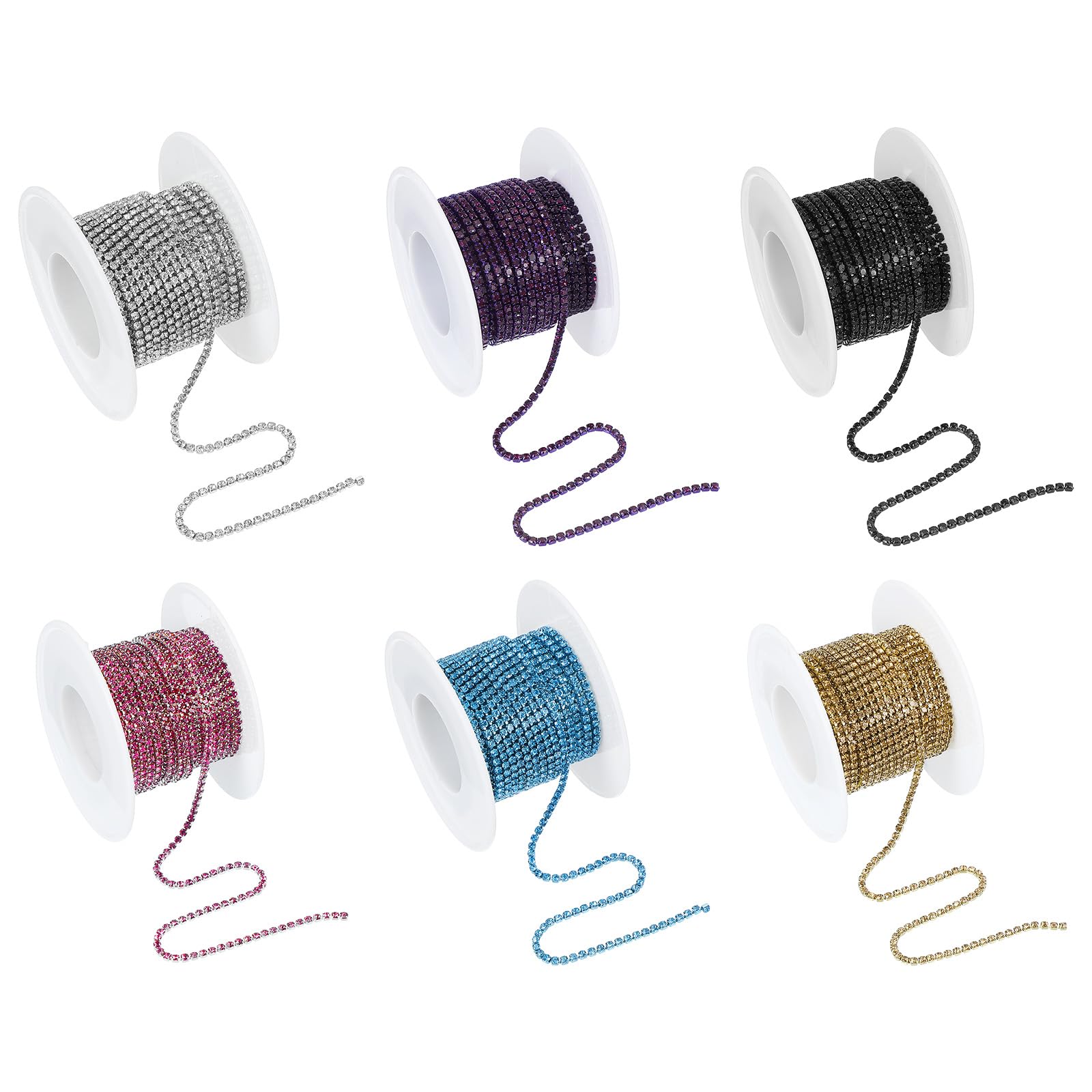 Strass cristal chaine serrée PATIKIL pour customisation de vêtements et mercerie