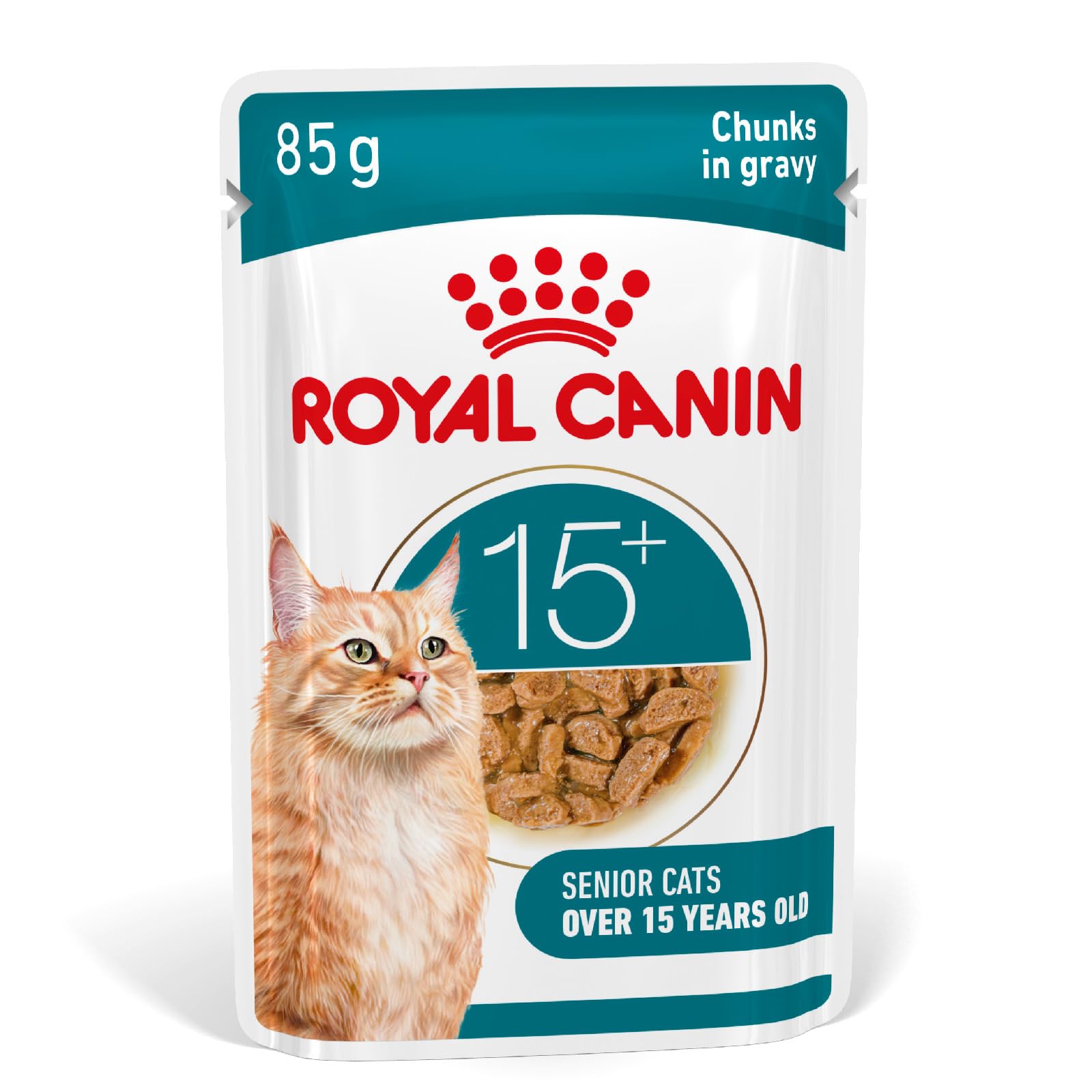 Royal Canin Ageing 15+ Senior Wet Cat Food Chunks In Gravy 12 x 85g