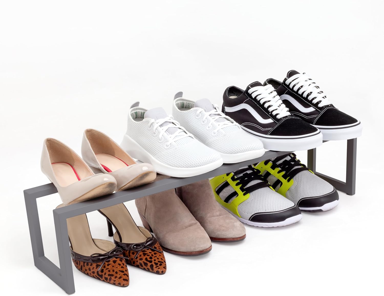 QUALIAZERO Expandable Shoe Rack Organizer for Closets