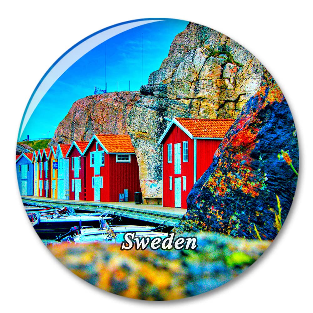 Cobrew 4Cm-Bxt5580 Sweden Smögen Fridge Refrigerator Magnet Decorative Magnet Sticker Travel Souvenir Collection Tourist City Gift Whiteboard Kitchen