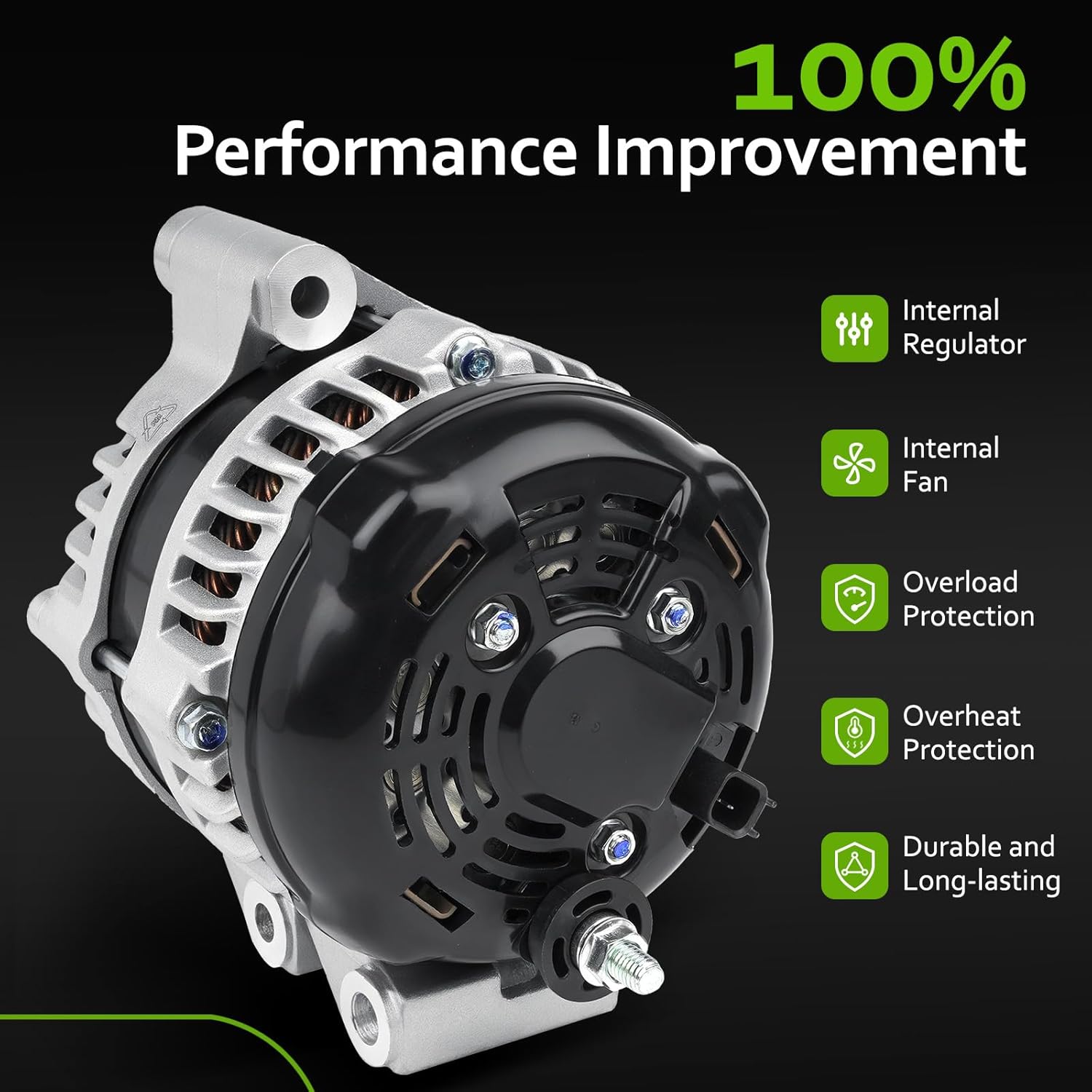 11570 New Alternator Replacement for V6 3.6 L Dodge Grand Caravan 11-20, Journey 11-19, Avenger 11-14, for Chrysler 200 11-14, Town & Country 11-16, Volkswagen Routan 11-14, Ram C/V 12-15, 421000-0770