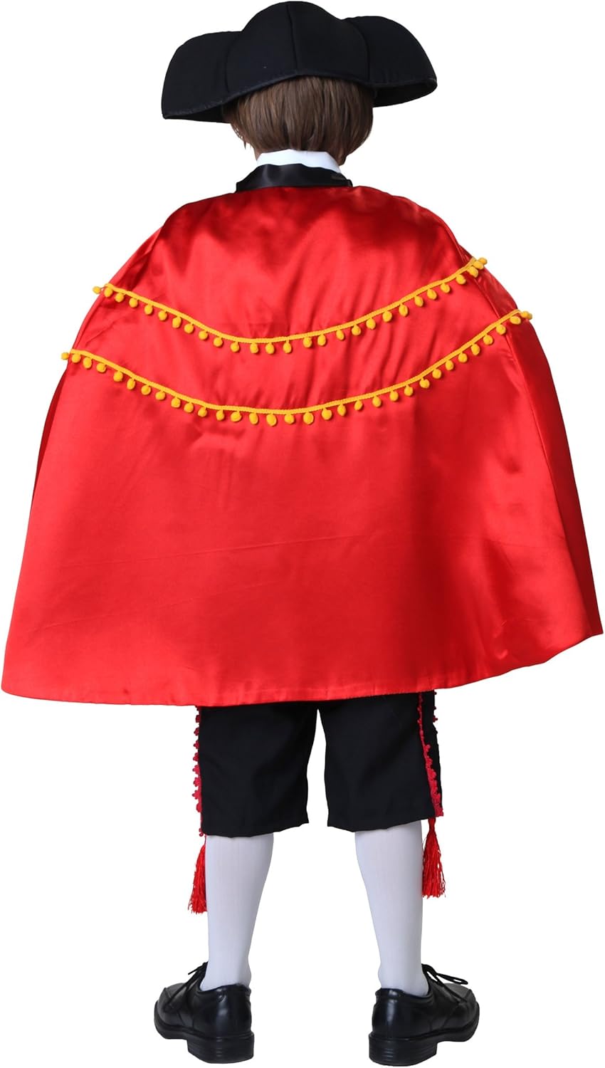 Kid's Matador Costume for Cinco de Mayo & Costume Parties - Bullfighter Outfit with Bolero Jacket & Matador Hat - Image 3