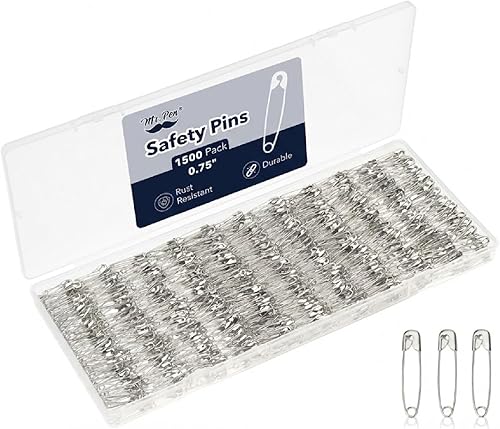 Miniatura 22 de Mr. Pen - Pasadores de seguridad pequeños, 1.1 pulgadas, paquete de 1000, negro, acero niquelado, resistentes a la corrosión, pequeños pasadores