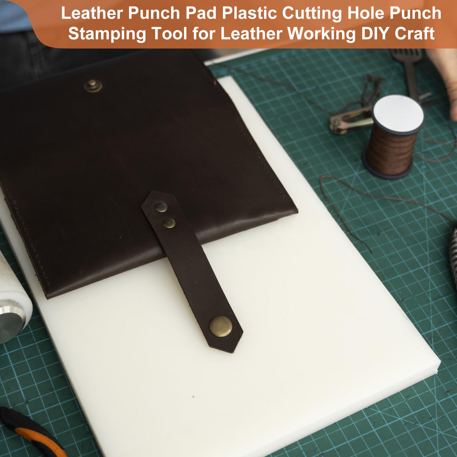 Tappetino Per Lavorazione Pelle - Base Antirumore Per Punzonatura E Taglio, Superficie Liscia