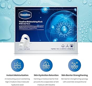 Amazon.com : Vaseline Moisturizing Face Facial Mask Sheet Skin