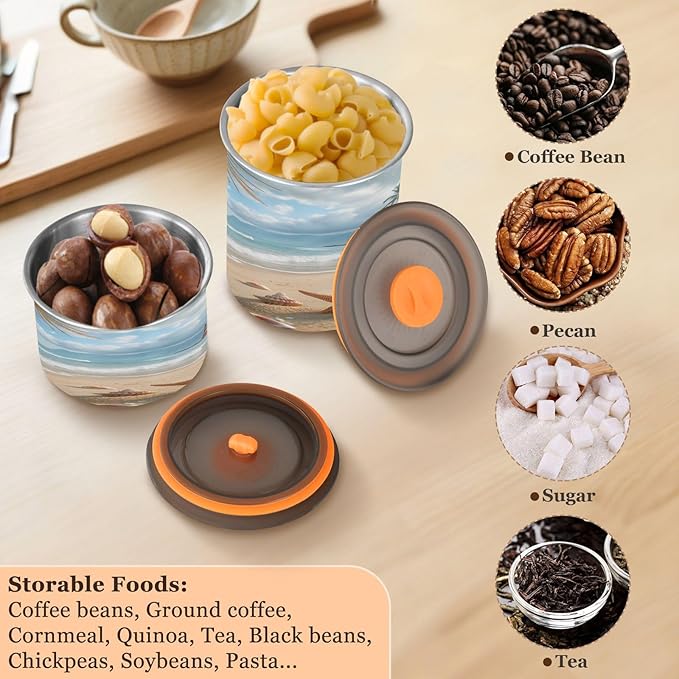 Frasco Hermético Acero Inoxidable 30 oz para Café, Té, Azúcar miniatura 7
