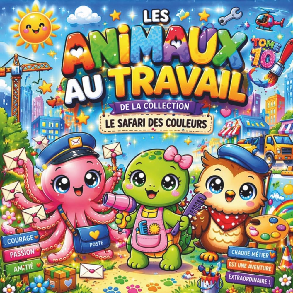 Les Animaux au Travail: Coloriage pour enfants 3 à 7 ans
