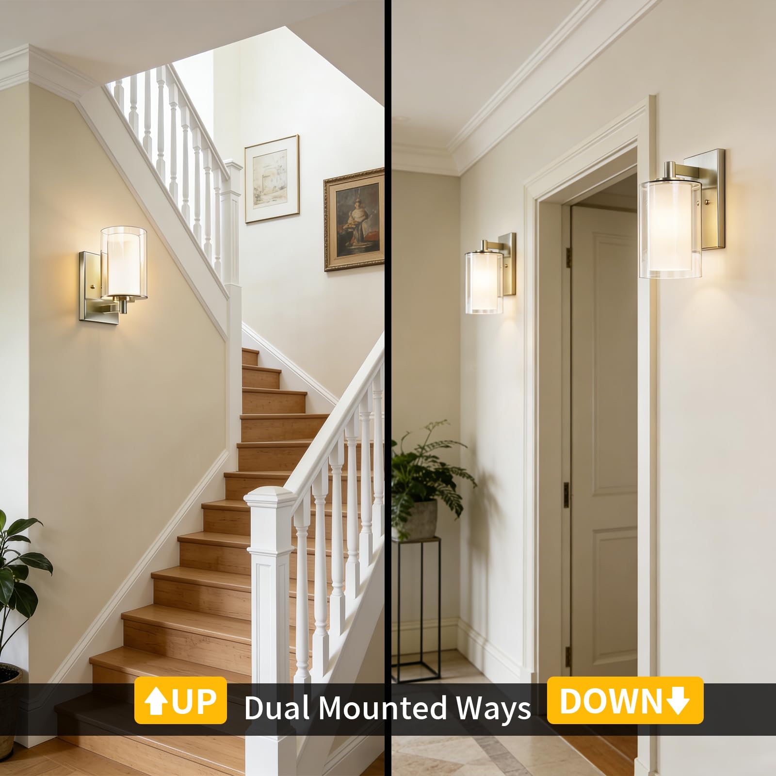 Best Bathroom Wall Sconce Picks for 2026 1 Kalium Wall Sconces Set of Two, Modern Brushed Nickel Vanity Wall Lights — product photo