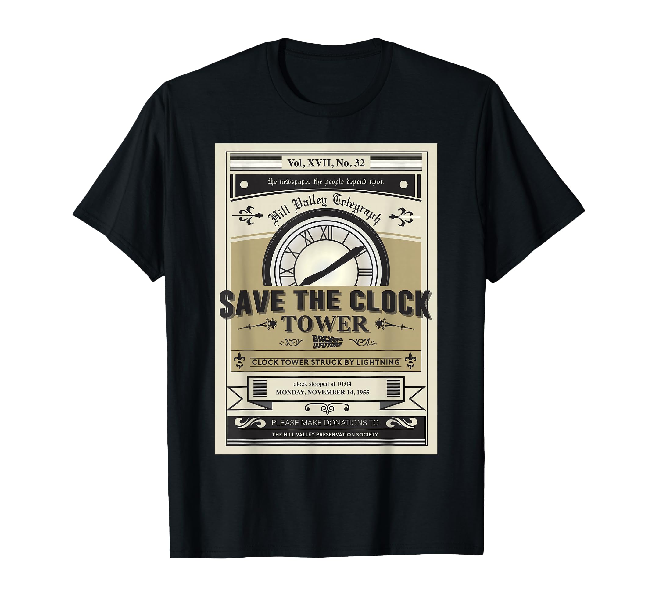 Back to The Future Clock Tower Poster Graphic T-Shirt T-Shirt