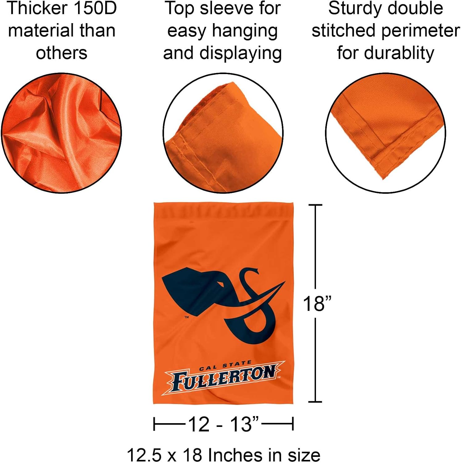 Cal State Fullerton Titans Logo Garden Banner Flag