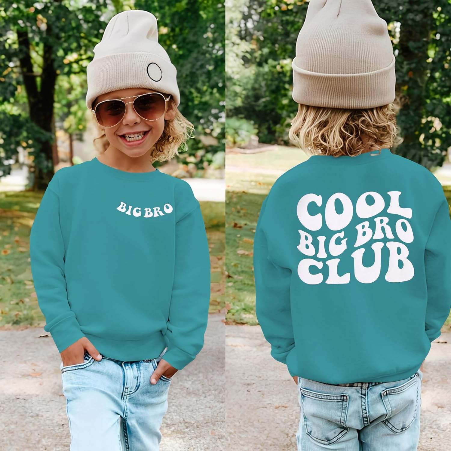 BOUTIKOME Big Brother Sweatshirt Toddler Baby Boy Cool Big Bro Club Shirts Announcement Pullover Long Sleeve Fall Tops - Image 4