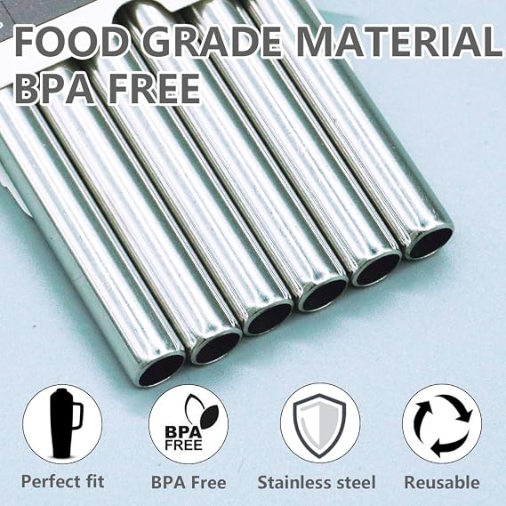 Dreamfocus Metal Straw Replacement Stainless Steel for Owala FreeSip Tumbler 40 oz