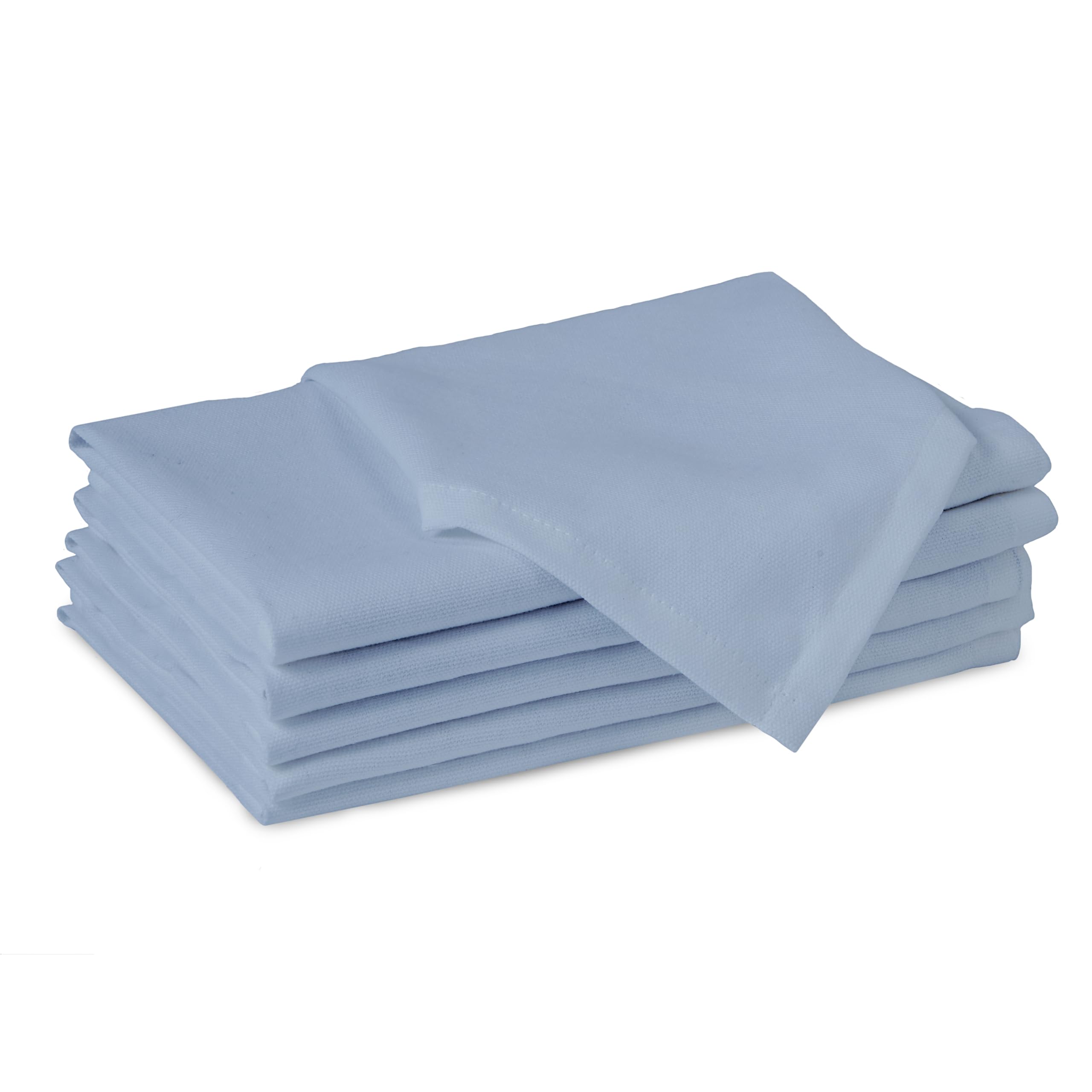 Encasa XO B Grey Cloth Napkins Set of 6, 17x17 in | Solid Color Cotton Dinner Napkins | Washable & Reusable Wedding Napkins for Holiday Dinners, Party, & Everyday Table Decor — image 1