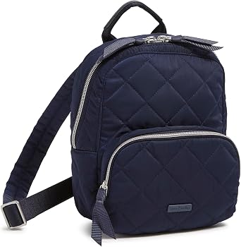 Vera Bradley Women's Iconic Performance Twill Mini Backpack, Black, One Size