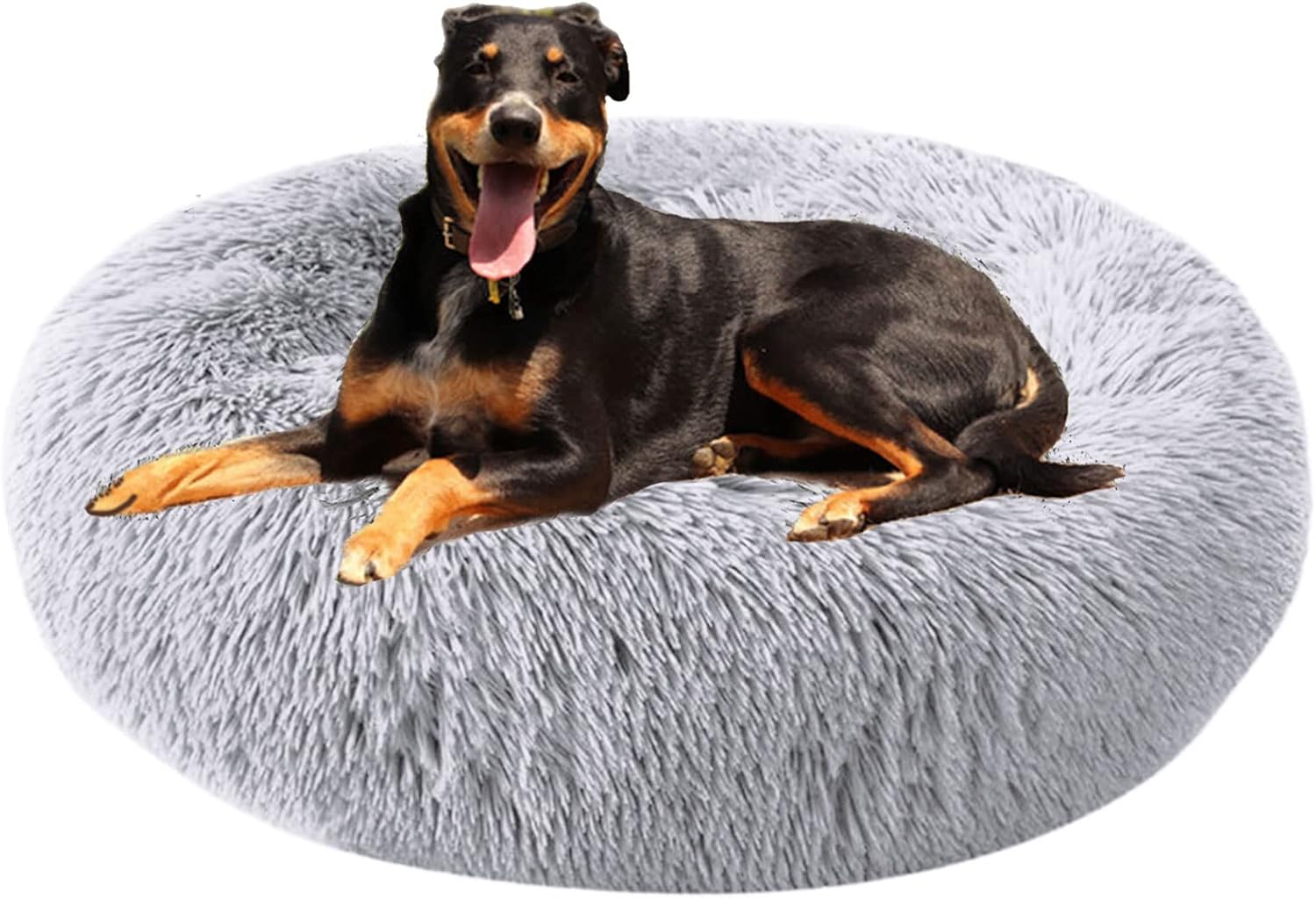 ToKinCen 100cm Calming Dog Bed,Donut Dog Bed, Extra Large Calming