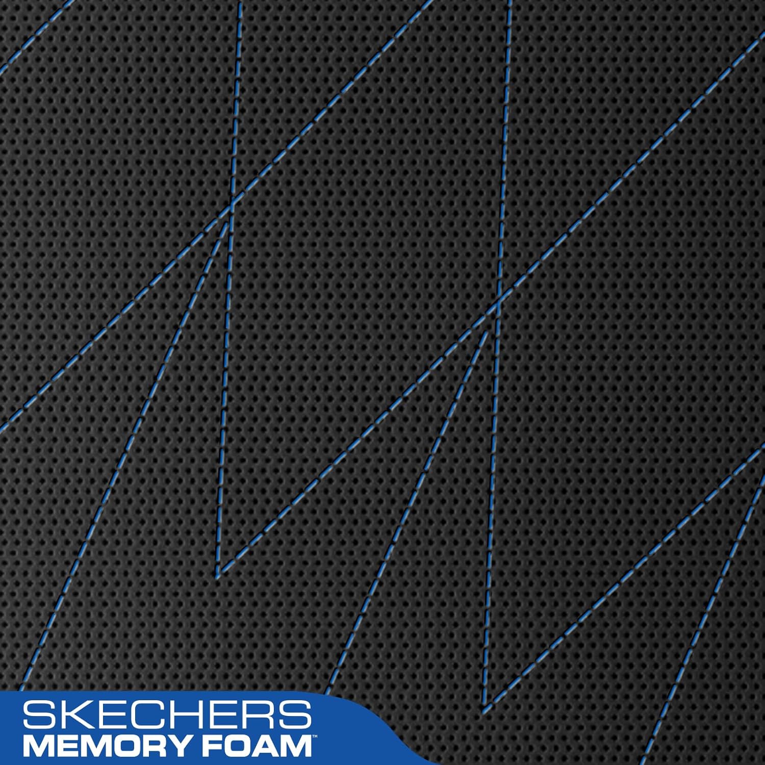 Skechers Seat Covers Memory Foam-Piping Leather Car Seat Covers,Ultimate Comfort & Support Front Seat Covers Airbag Compatible, Automotive Universal Fit Most for SUVs, Vans, Sedans, Cars, Trucks.Blue
