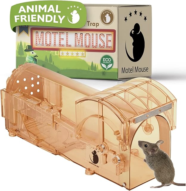 Motel Mouse - The Original Humane Mouse Trap for Indoors - Easy to Use, Child & Pet Safe Mousetrap - Reusable Live Mouse Trap - Easy to Clean - Eco Friendly Mouse Catcher - No Kill Mouse Trap