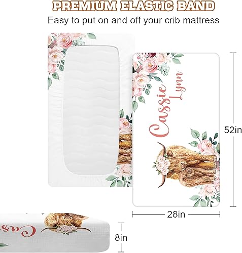 Miniatura 2 de Ropa de cama de 2 piezas con nombre personalizado para niñas  Sábanas de ropa de cama para niñas y niños con nombre, sábanas ajustables de algodón