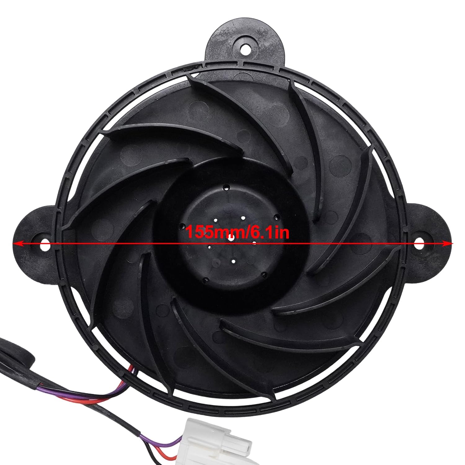 Saihisday Refrigerator Cooling Fan Motor 12035GE-12M-YT, Replacement for Samsung and Replacement for Haier Models, 3-Wire Freezer Cooling Fan Motor DC 12V 0.26A 100x100mm