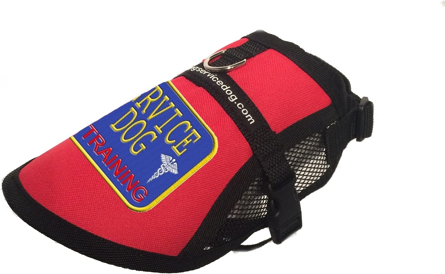 Service Dog in Training Vest - in Training Harness - Includes 5 Federal Law Cards (23-27" Girth, RED)