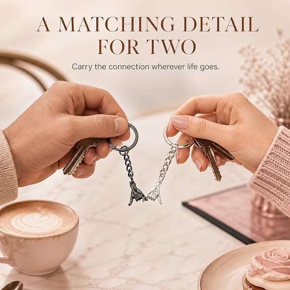 Pinky Promise Keychain Matching Couple Gifts for Him Her Boyfriend
