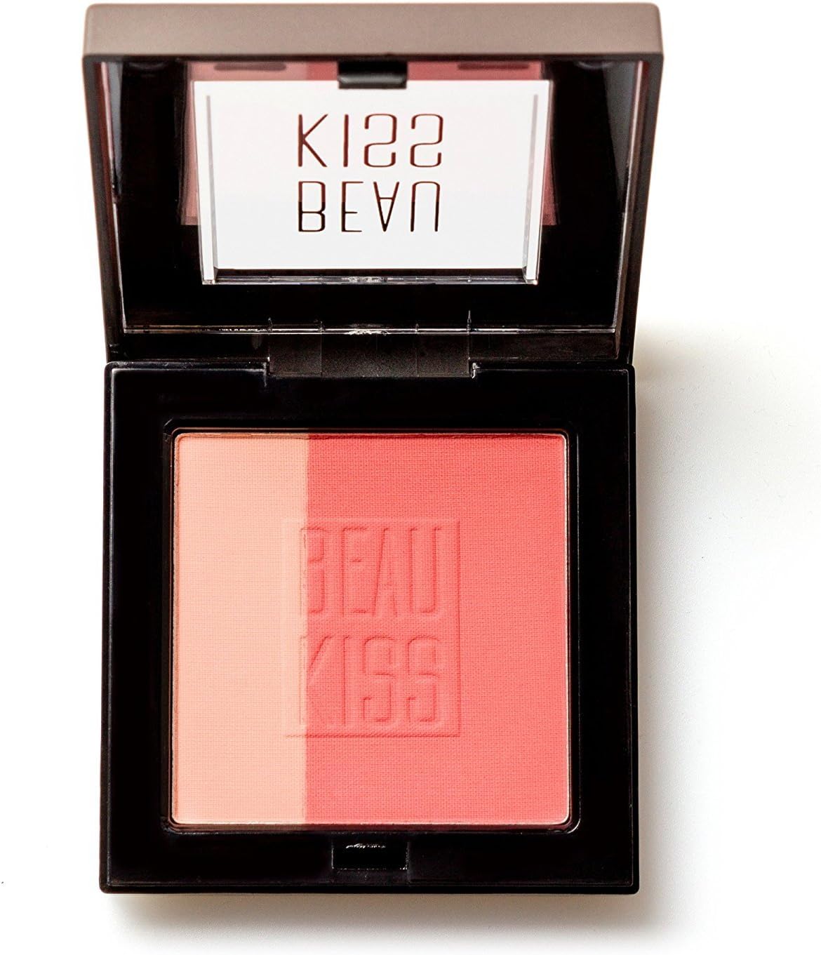 Beau Kiss Silky Soft Blusher with Vitamin E, Gentle on Skin Instant Powder Blush Duo in Compact – 0.28 Ounce (8g) (1 Light Orange)