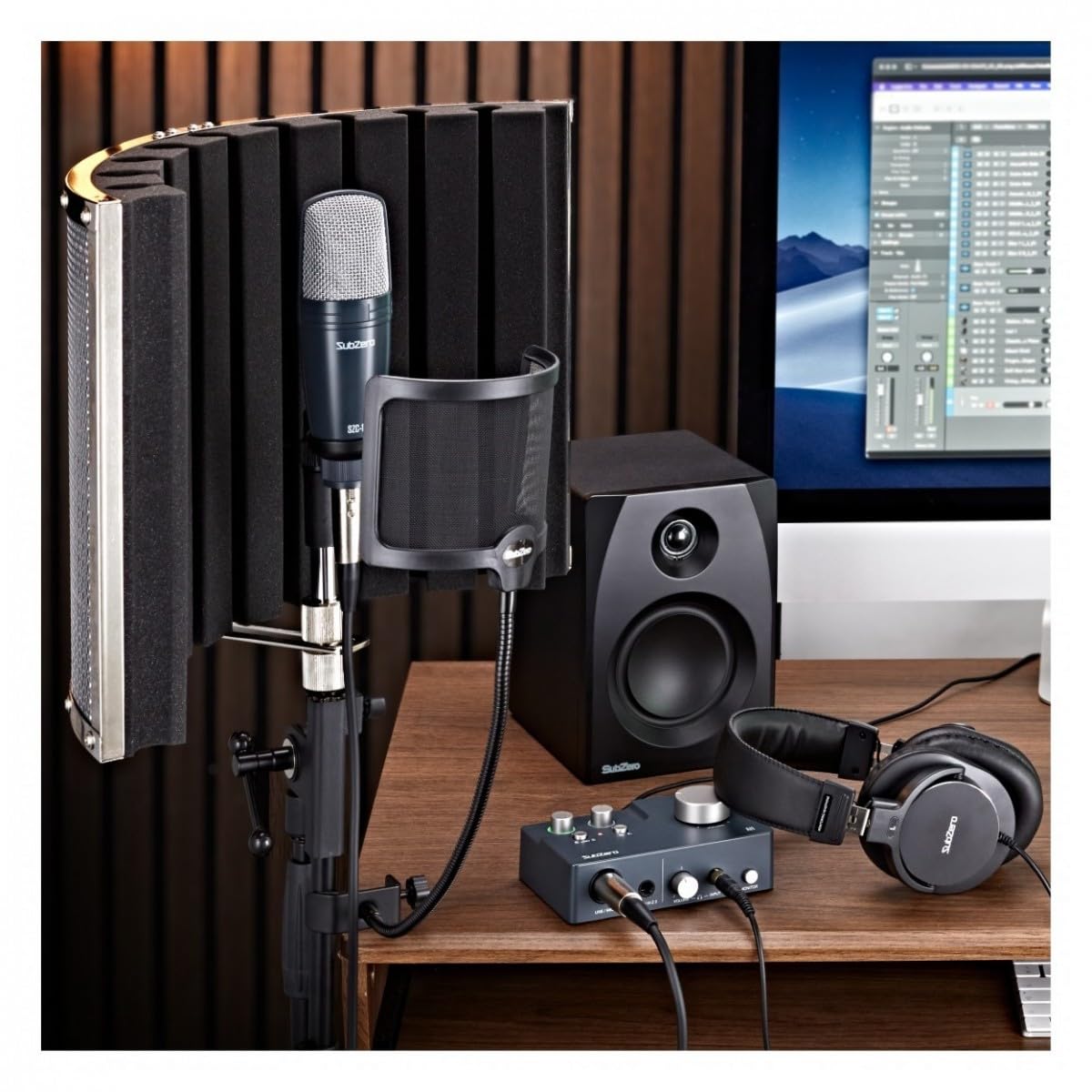 Interfaccia Audio AI1 2 Canali BASE-1 con Microfono | Ideale per podcaster e registrazione domestica, installazione rapida e facile, include interfaccia audio